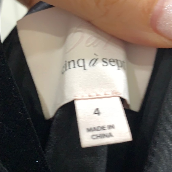 Cinq A Sept Black Velvet Ryder Dress Size 4 - Picture 8 of 8